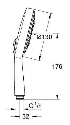 Душевая лейка Grohe Power&Soul Cosmopolitan 27663LS0