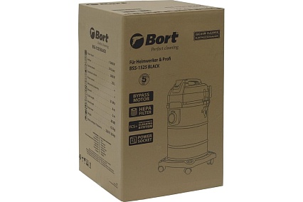 Пылесос для сухой и влажной уборки Bort BSS-1525 BLACK 93412604