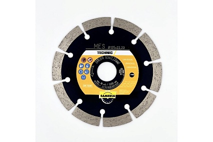 Диск алмазный универсальный TECHNIC MES (125х22.23 мм; 10 сегментов) SAMEDIA 310583