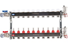 Коллектор из нержавеющей стали Rommer в сборе, с расходомерами, 10 выходов Rms-1210-000010 RG0091LAMF0EF4