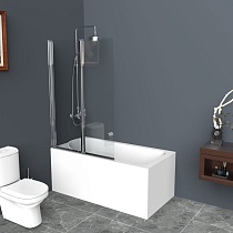 Шторка для ванны BelBagno UNO-V-2-120/150-C-Cr 120x150 прозрачная