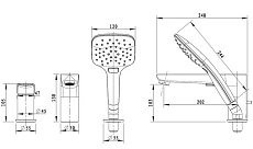 Смеситель для ванны Bravat Iguassu F5173218CP-1-RUS