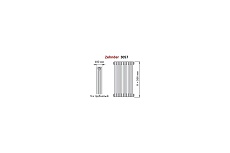 Трубчатый радиатор Zehnder Charleston 3057/12/№1270/TechnoLine, 3/4