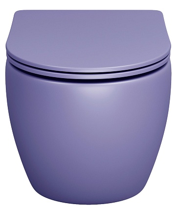 Подвесной унитаз Grossman GR-4411LIMS 55x36.5x39.5 безободковый, фиолетовый матовый