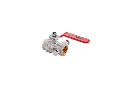 Шаровой кран со спускником MVI ДУ 15, 1/2" ВН/ВН BV.630.04