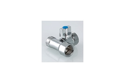 Шаровой кран для подключения сантехнических приборов 1/2х3/4х1/2 Valtec VT.256.N.04