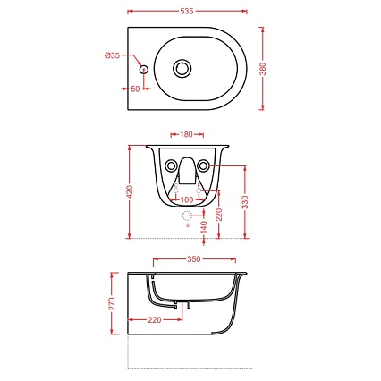 Подвесное биде Artceram Chic CHB001 17 00 черный матовый