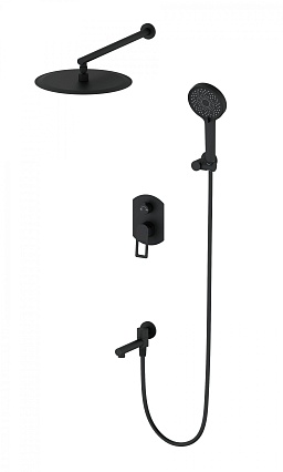 Душевой набор Wonzon&Woghand Frame WW-88939010-MB черный матовый