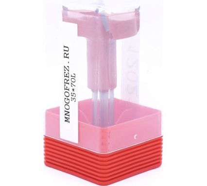 Сверло чашечное четырехзаходное по дереву FT120219L (35х70 мм; хв-к 10 мм; левое вращение) МНОГОФРЕЗ 6607