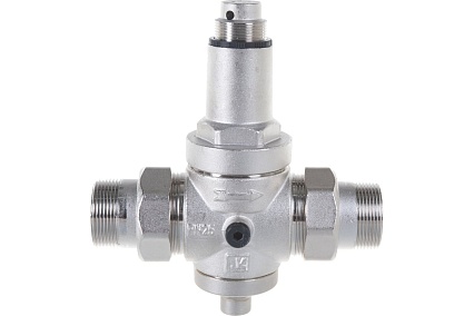 Редуктор давления MALGORANI Eurobrass с американками, НН, 1"1/2, PN25, никель 142.112.N