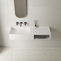 Раковина Vincea Solid Surface VWB-6S180MW 80 см белый матовый