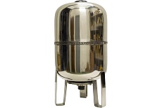 Мембранный бак/гидроаккумулятор 24 л, aisi 304 сталь, вертикальный бак с ножками, 10 бар, 1&quot;, мембрана epdm CRUWA CRW SS 24 V