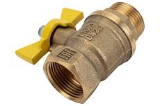 Шаровой кран для газа Valfex 3/4&quot; ВР/НР ручка-бабочка, латунный 11Б27фтМ VF.278.LB3.034.Bir