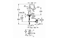 Смеситель для раковины Grohe BauFlow 23753000