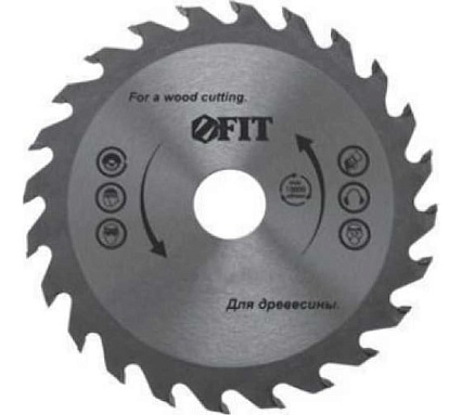 Диск пильный для циркулярных пил по дереву 185x20/16 мм, 48T FIT 37740