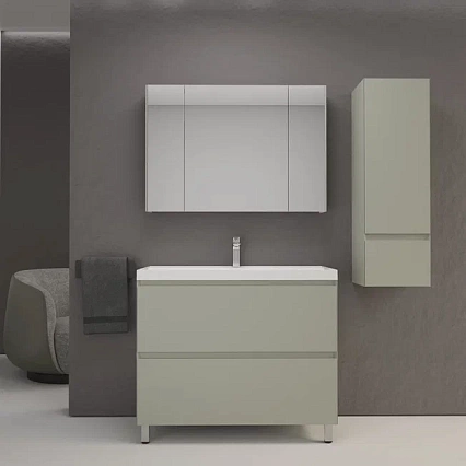 Мебель для ванной Style Line Манхэттен 100 см напольная, олива