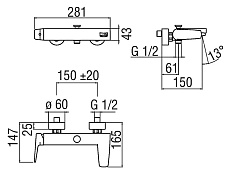 Смеситель для ванны Nobili Nobi NB84110/1CR