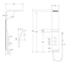 Душевая панель Cerutti Spa Sella B CT8989 черный глянцевый