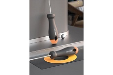 Шлицевая отвёртка Deli HOME SERIES GRAY HT1105C 5x100мм эксклюзивный дизайн, софттач пластик 130297