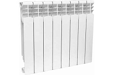 Радиатор алюминиевый STI RUS (F) 500/80 8 секций (цвет - белый), боковое подключение D220-00187
