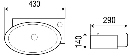 Раковина WeltWasser AISBACH 5011R 43 см, 10000003875 белый глянец