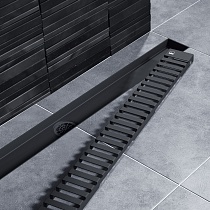 Трап для душа Timo Drain System 800 DS230108/03 80 см, вставка Lines, черный