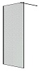 Душевая перегородка Niagara Nova NG-781-10BLACK 100x200 эффект битого стекла, профиль черный матовый