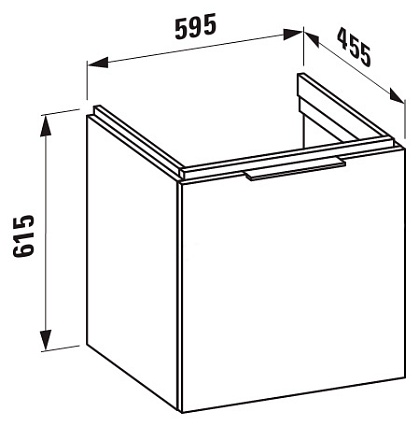 Мебель для ванной Laufen Kartell 60 см 1 ящик, белый