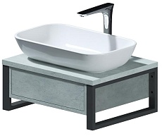 Тумба с раковиной 1MarKa Grunge Loft 60 см бетон светлый