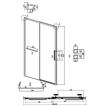 Душевая дверь Grossman Style 120x195 тонированное, черный матовый 100.K33.05.120.21.10