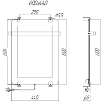 Полотенцесушитель электрический Allen Brau Infinity 60x44 см с рейлингом, медь браш, 00305010