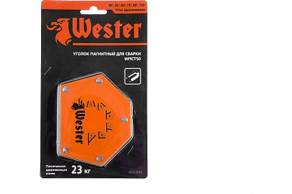 Уголок магнитный для сварки WMCT50 (углы 30/45/60/75/90/135; до 23 кг) Wester 344441