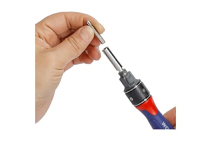 Реверсивная отвертка WORKPRO DOUBLE DRIVE 12 насадок WP221051