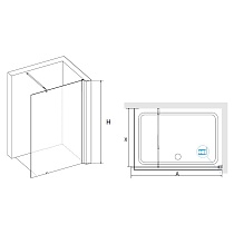 Душевая перегородка RGW Walk In WA-02 70x185 хром,Cora 41100207-41