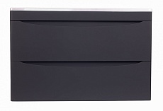 Тумба с раковиной Style Line Бергамо мини Люкс Plus 90 см подвесная, черный антискрейч