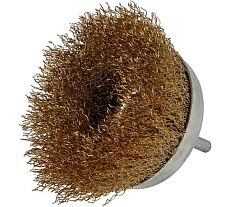 Щетка чашечная 65х20 мм, с хвостовиком, латунь Faster Tools 1696