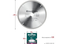 Диск пильный по алюминию Kraftool Multi material 260x30 мм, 100Т 36953-260-30