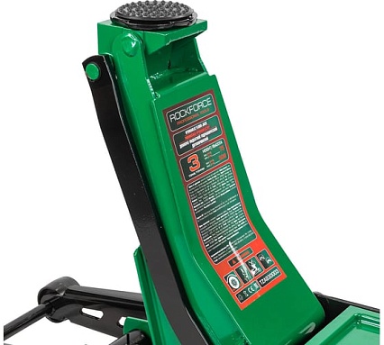 Домкрат подкатной гидравлический двухпоршневой Rockforce 3т( h min 75мм, h max 508мм RF-TZA830003(59208)