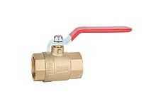 Шаровой кран Victoria 11/ 4 г/г р-ка латунный красная ручка 61-003
