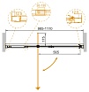 Душевая дверь Cezares Variante VARIANTE-B-1-100/110-C-Cr 100/110x195 прозрачная