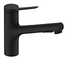 Смеситель для кухни Hansgrohe Zesis M33 2jet 150 74800670 матовый черный