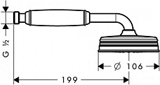 Душевая лейка Axor Carlton 16320000