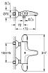 Смеситель для ванны Grohe Grohtherm 1000 34155003 термостат