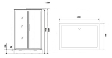 Душевая кабина Niagara Luxe NG-7711GBK 90x120 золото