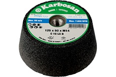 Круг шлифовальный чашечный конический SC (125х50 мм, М14) Karbosan KAR-914210