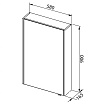 Зеркальный шкаф Aquanet Августа 58 см белый