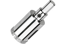Коронка алмазная по керамограниту и керамике с центрирующим сверлом 28 мм Diamond Industrial DIDCSC028