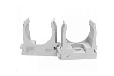 Крепеж-клипса для труб для прямого монтажа Промрукав серая в п д25 100 шт. PR13.0121