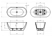 Акриловая ванна BelBagno UNO BB701 140x72 см BB701-1400-720-K