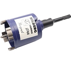 Коронка алмазная по бетону Laser Magnet 68 мм Hilberg HMM68